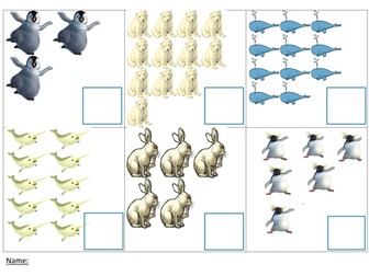 counting arctic animals maths table