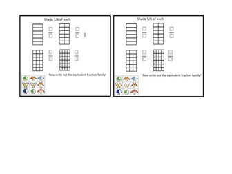 Equivalent Fractions - Fraction Families 