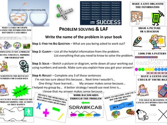 A3 Place mat Year 6-7  & Problem Solving