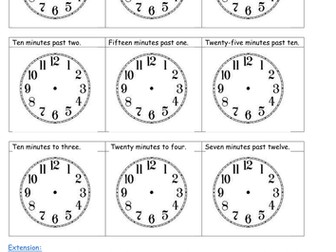 New Curriculum 2014: 'Time', Maths for Year 3