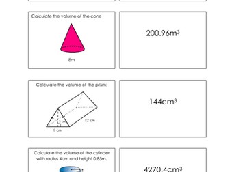 National 5 Lifeskills Geometry Flash Cards