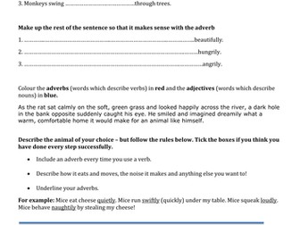 Instructions Lower KS2 (2 week plan)