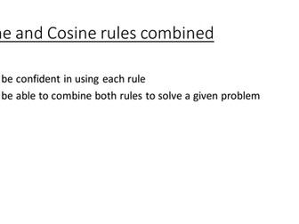 Sine and Cosine rule combined