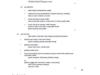 Assessment booklet for AQA C2.4 - C2.7