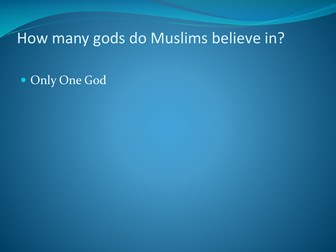 RE-What can be learned from the Muslim way of life?