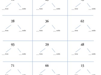 Tens And Units Worksheet