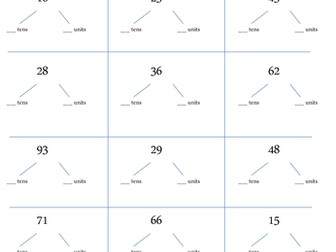 Tens And Units Worksheet