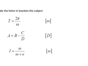 AA* Algebra Starters