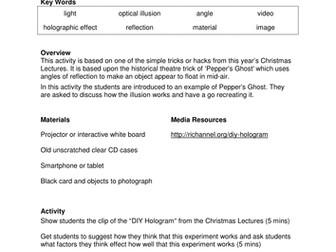 Investigating Pepper's Ghost