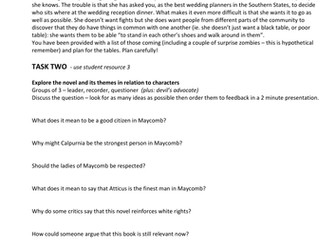 To Kill a Mockingbird - character study - analysis and evaluation