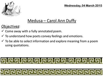 MEDUSA DUFFY GCSE