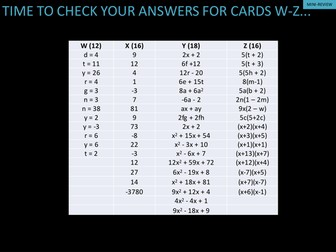 26 GCSE Revision Starter Cards (A-Z)