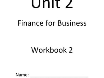 Unit 2 - Finance in Business - Workbook 