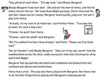 Horrid Henry Year 2 Comprehension