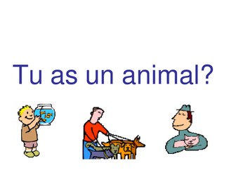 Acces Studio Unit 8 Tu as un animal?