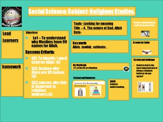 Looking for meaning WJEC - Nature of God 2 (Allah and 99 names)