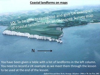 Coasts map to landforms 