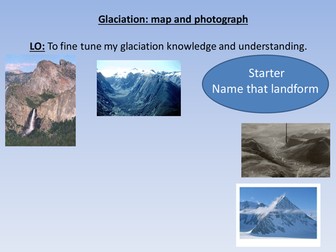 Glacial landforms - map and photograph matching