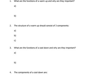 BTEC LEVEL 2 SPORT - UNIT 15 - Designing Exercise Programmes