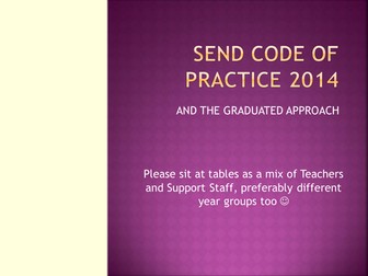 SEND code of practice 2014 summary INSET