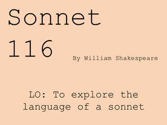 Sonnet 116 Lesson