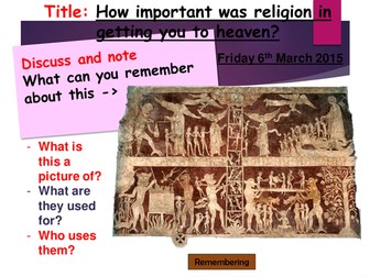 Medieval Routes to Heaven pupil led lesson