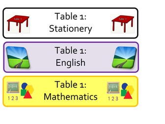 Tray Labels (Illustrated Draw Tabels) - Editable Classroom Organisation