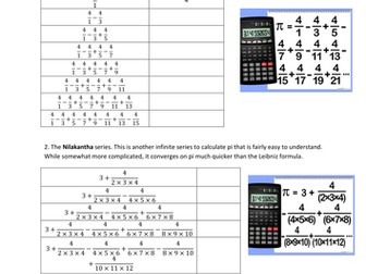 Calculate pi using a formula