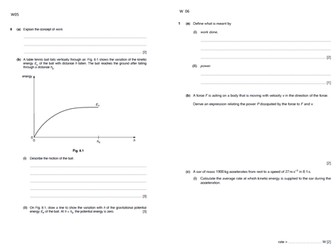 AS Physics Work Energy and Power