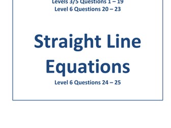 Algebra KS2 Sats Past Paper Questions incl level 6