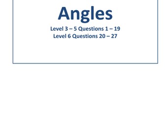 Shape Space KS2 Sats Past Paper Questions incl level 6