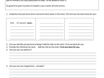 Introduction to the preterite tense in Spanish