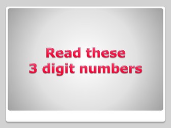 Reading 6 digit numbers