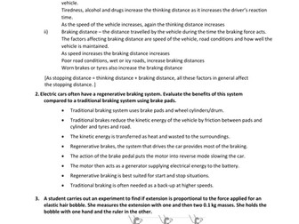 Model 6 marks answers from AQA Physics unit 2