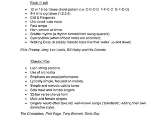 BTEC Unit 8 Music and Production Analysis