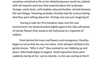 The Wizard of Oz example of modelled writing