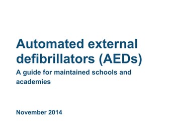 Automated external defibrillators (AEDs) in schools