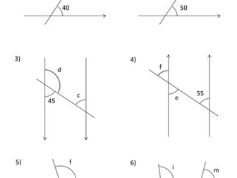 Angle Facts with Parallel Lines Resources | Tes