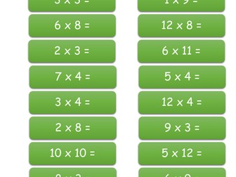Times Tables: Speed Test