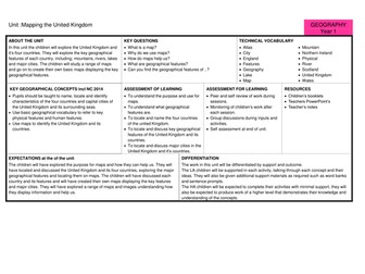 Y1 Geography Mapping the UK