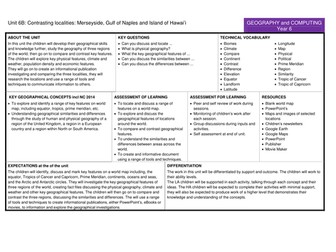 Y6 Geography Contrasting Localities.