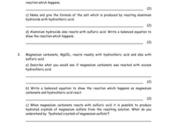 Acids and bases