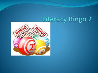 Literacy Bingo 2