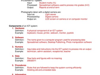 AQA INFO2 Revision Notes and Activities