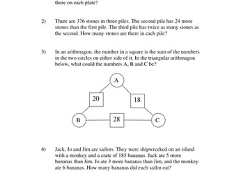 Constructing and Solving Equations