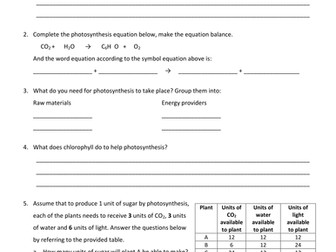 Photosynthesis (Plant Nutrition)