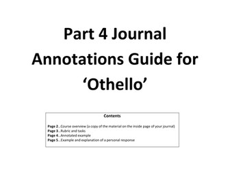 A Guide to Annotating extracts from 'Othello'