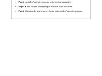 Responding creatively to a 'James Bond' extract