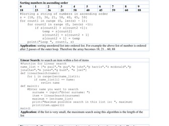 Algorithms for KS4 and KS5