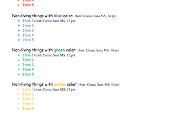 Bullet and Numbering with Science Theme